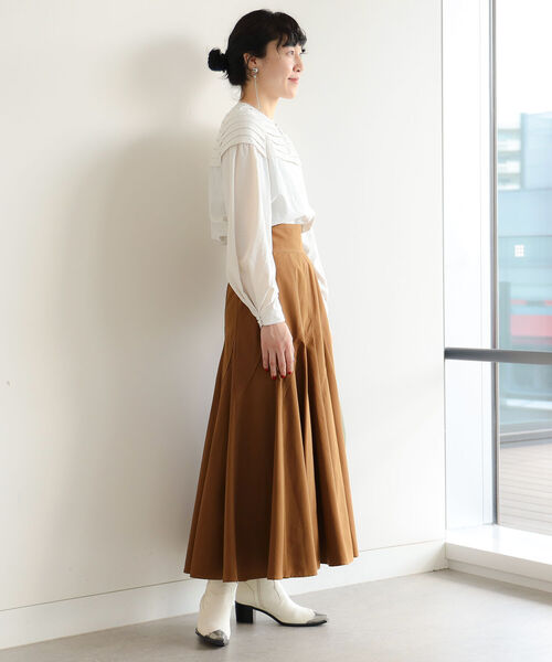 Ray BEAMS（レイビームス）の「RBS / タフタ エスカルゴ スカート（スカート・レディース・ブラック/ダークブラウン・1/0）」の7枚目の写真