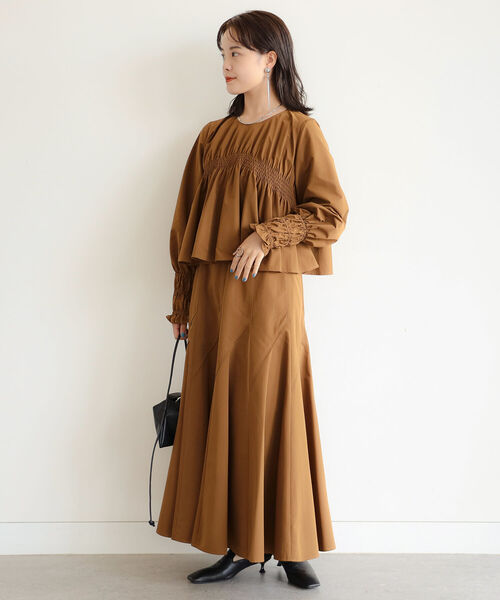 Ray BEAMS（レイビームス）の「RBS / タフタ エスカルゴ スカート（スカート・レディース・ブラック/ダークブラウン・1/0）」の10枚目の写真