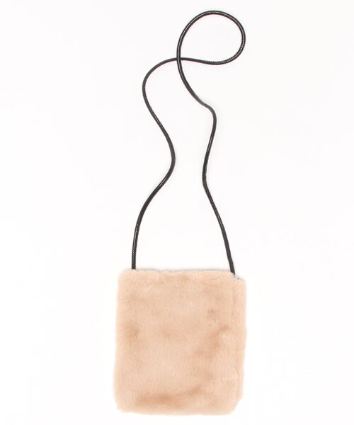 HONEYSUCKLE ROSE（ハニーサックルローズ）の「【HONEYSUCKLE ROSE】ファーバッグ（ショルダーバッグ・レディース・ベージュ/ブラック/オレンジ・ONE SIZE）」の4枚目の写真