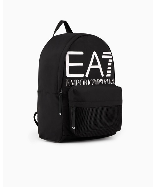 EMPORIO ARMANI EA7(エンポリオアルマーニイーエーセブン)の「【エンポリオ アルマーニ EA7】Logo Series バックパック オーバーサイズロゴ(バックパック/リュック・メンズ・ブラック/ブラック×ピンク・FREE)」の5枚目の写真