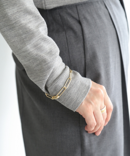 Laura Lombardi（ローラロンバルディ）の「【LAURA LOMBARDI/ローラロンバルディ】 CARTOLINA CHAIN ブレスレット（ブレスレット・レディース・ゴールド・FREE）」の2枚目の写真