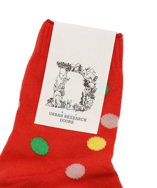 URBAN RESEARCH DOORS KIDS(アーバン リサーチ ドアーズ キッズ )の「DOORS ドットソックス(ソックス/靴下・キッズ・レッド/グレー・19-21cm/13-15/16-18)」の3枚目の写真