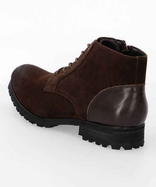 HIDEAWAYS NICOLE(ハイダウェイニコル)の「フェイクレザーブーツ(ブーツ・メンズ・ダークブラウン/ブラック/ベージュ・26.5cm/25.5cm/27.5cm)」の10枚目の写真