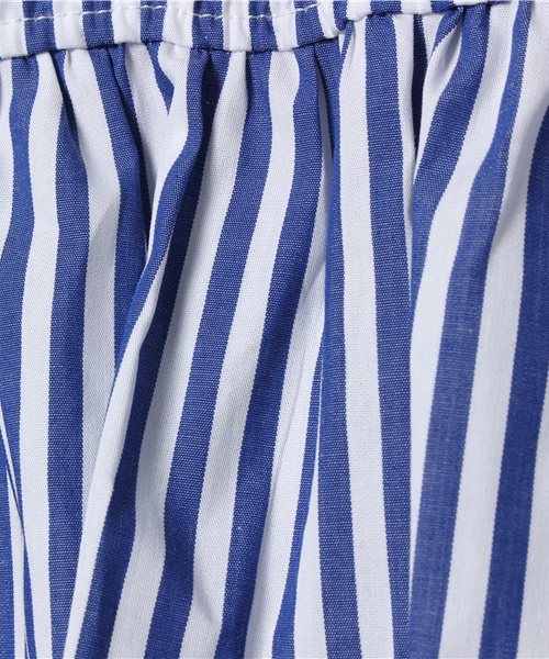 SHIPS(シップス)の「SHIPS KIDS:ストライプ 切り替え ショートスリーブ(baby)(Tシャツ/カットソー・キッズ・ホワイト/グレー・80/90)」の3枚目の写真