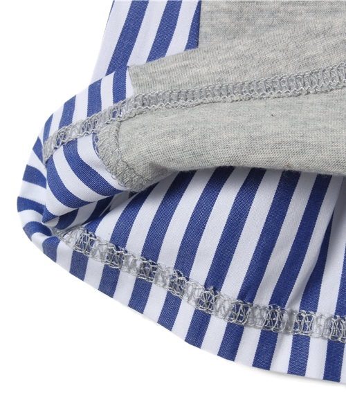 SHIPS(シップス)の「SHIPS KIDS:ストライプ 切り替え ショートスリーブ(baby)(Tシャツ/カットソー・キッズ・ホワイト/グレー・80/90)」の9枚目の写真