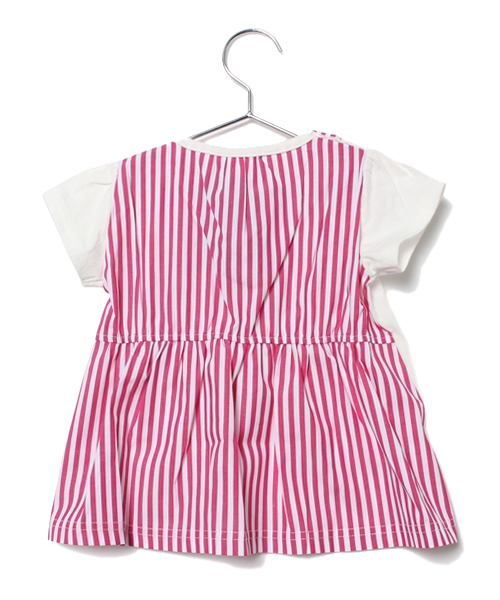 SHIPS(シップス)の「SHIPS KIDS:ストライプ 切り替え ショートスリーブ(baby)(Tシャツ/カットソー・キッズ・ホワイト/グレー・80/90)」の10枚目の写真