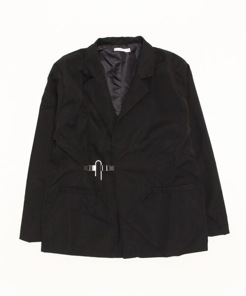 Vipoa（ヴィポア）の「メタルクリップデザインオーバーサイズジャケット（テーラードジャケット・レディース・ホワイト/ブラック・FREE）」の19枚目の写真