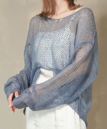Lull | 【Lull / ルル】モヘアライクシアーニット(ニット/セーター)