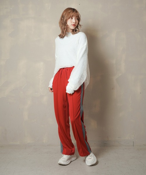 Lull（ルル）の「【Lull / ルル】モヘアライクシアーニット（ニット/セーター・レディース・ベージュ/ブルー/アイボリー/ピンク・ONESIZE）」の19枚目の写真