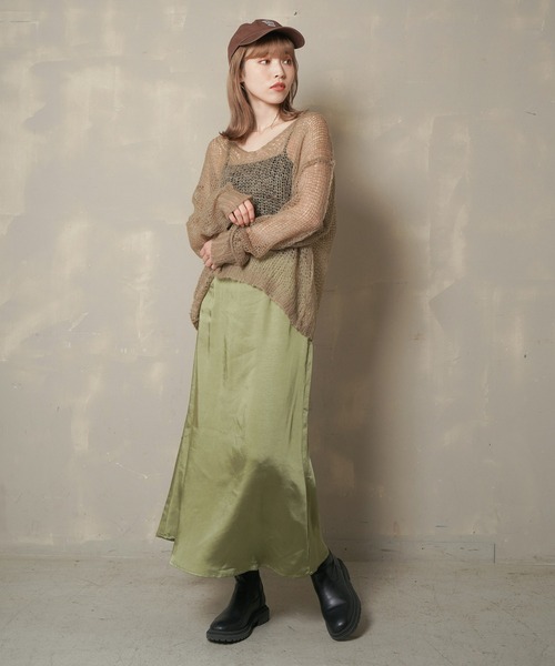 Lull（ルル）の「【Lull / ルル】モヘアライクシアーニット（ニット/セーター・レディース・ベージュ/ブルー/アイボリー/ピンク・ONESIZE）」の17枚目の写真