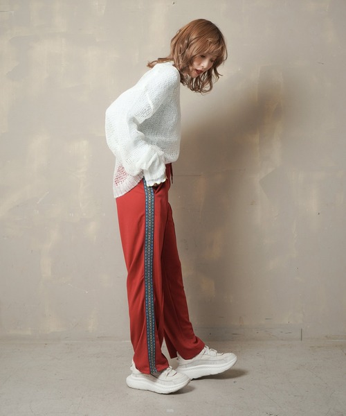 Lull（ルル）の「【Lull / ルル】モヘアライクシアーニット（ニット/セーター・レディース・ベージュ/ブルー/アイボリー/ピンク・ONESIZE）」の21枚目の写真