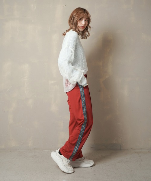 Lull（ルル）の「【Lull / ルル】モヘアライクシアーニット（ニット/セーター・レディース・ベージュ/ブルー/アイボリー/ピンク・ONESIZE）」の22枚目の写真