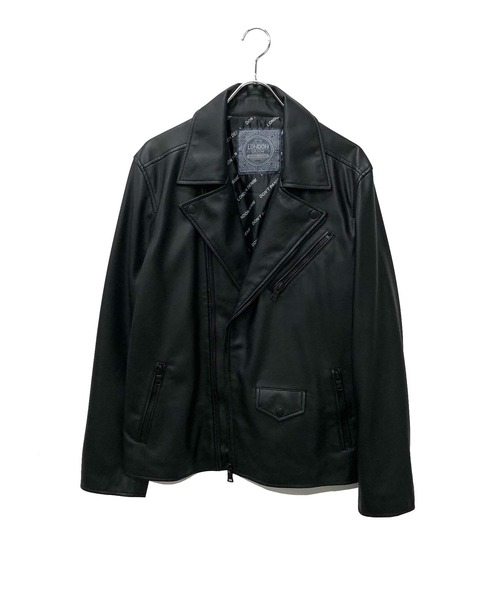 London Denim(ロンドンデニム)の「ハイクオリティー フェイクレザー / ダブルライダース ジャケット(ライダースジャケット・メンズ・ブラック・46/48/50)」の12枚目の写真
