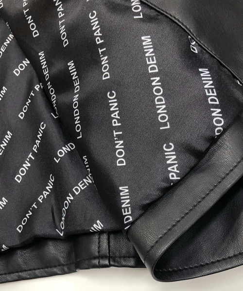 London Denim(ロンドンデニム)の「ハイクオリティー フェイクレザー / ダブルライダース ジャケット(ライダースジャケット・メンズ・ブラック・46/48/50)」の10枚目の写真