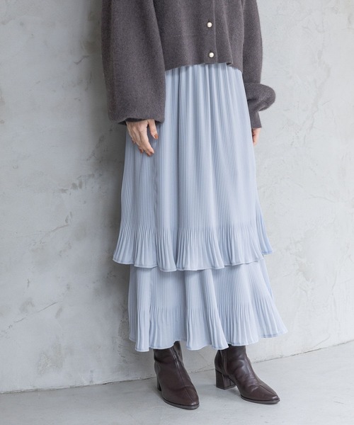 追加4》お気に入り1.6万人超え！ホソプリーツティアードスカート