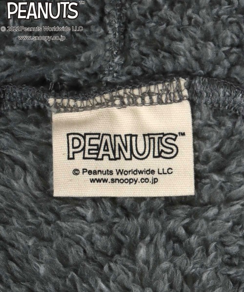 PEANUTS（ピーナッツ）の「PEANUTS SNOOPY（ピーナッツスヌーピー）ボアフリースガウンパーカー/ブランケット（その他ルームウェア・レディース・チャコールグレー/ホワイト×ネイビー・FREE）」の16枚目の写真