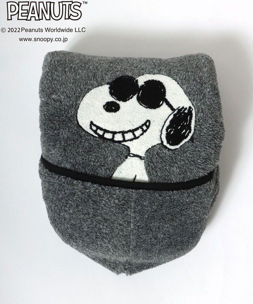PEANUTS（ピーナッツ）の「PEANUTS SNOOPY（ピーナッツスヌーピー）ボアフリースガウンパーカー/ブランケット（その他ルームウェア・レディース・チャコールグレー/ホワイト×ネイビー・FREE）」の14枚目の写真