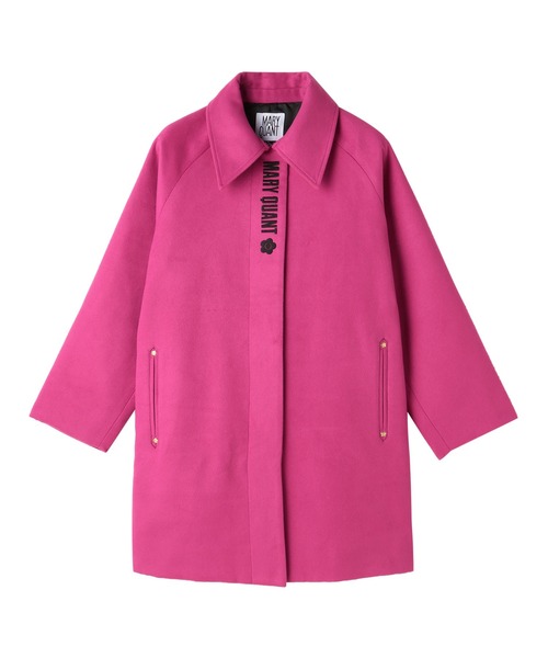 MARY QUANT（マリークワント）の「ラグランフロントロゴ ロングコート（ステンカラーコート・レディース・ブラック×ホワイト/ブラック/ピンク/オレンジ・M）」の15枚目の写真