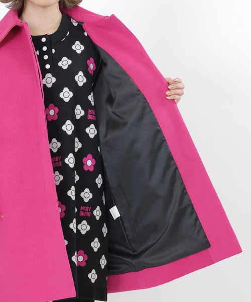 MARY QUANT（マリークワント）の「ラグランフロントロゴ ロングコート（ステンカラーコート・レディース・ブラック×ホワイト/ブラック/ピンク/オレンジ・M）」の20枚目の写真