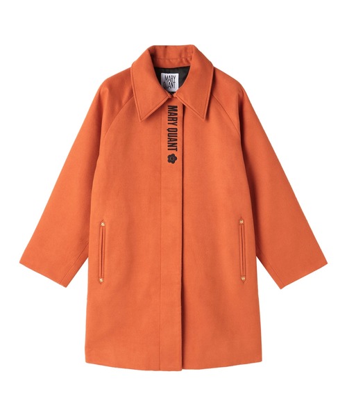 MARY QUANT（マリークワント）の「ラグランフロントロゴ ロングコート（ステンカラーコート・レディース・ブラック×ホワイト/ブラック/ピンク/オレンジ・M）」の16枚目の写真