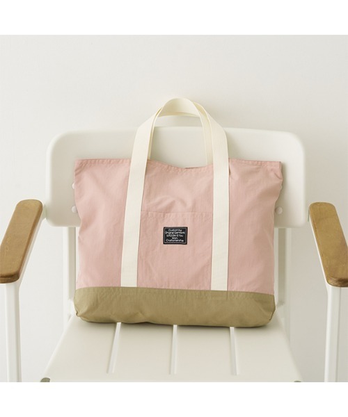 b・ROOM（ビールーム）の「【撥水・防汚加工】レッスンバッグ（バックパック/リュック・キッズ・ブルーグレー/ピンク/ベージュ/ネイビー/オレンジ/ミント/ラベンダー・FREE）」の6枚目の写真
