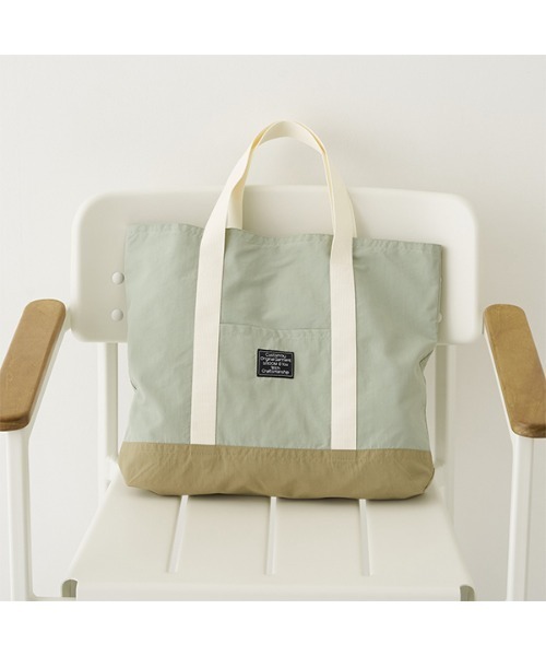 b・ROOM（ビールーム）の「【撥水・防汚加工】レッスンバッグ（バックパック/リュック・キッズ・ブルーグレー/ピンク/ベージュ/ネイビー/オレンジ/ミント/ラベンダー・FREE）」の4枚目の写真