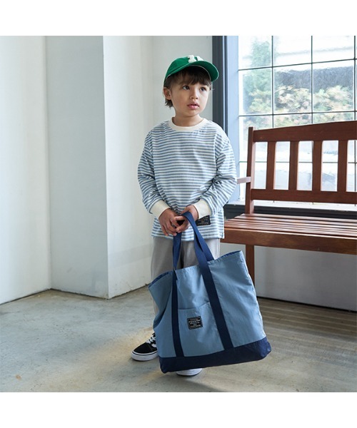 b・ROOM（ビールーム）の「【撥水・防汚加工】レッスンバッグ（バックパック/リュック・キッズ・ブルーグレー/ピンク/ベージュ/ネイビー/オレンジ/ミント/ラベンダー・FREE）」の12枚目の写真