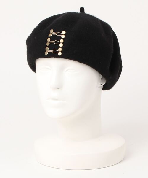 mimis（ミイーミイーズ）の「スプリングホックベレー（ハンチング/ベレー帽・レディース・ブラック/アイボリー/グレー/ベージュ・FREE）」の2枚目の写真