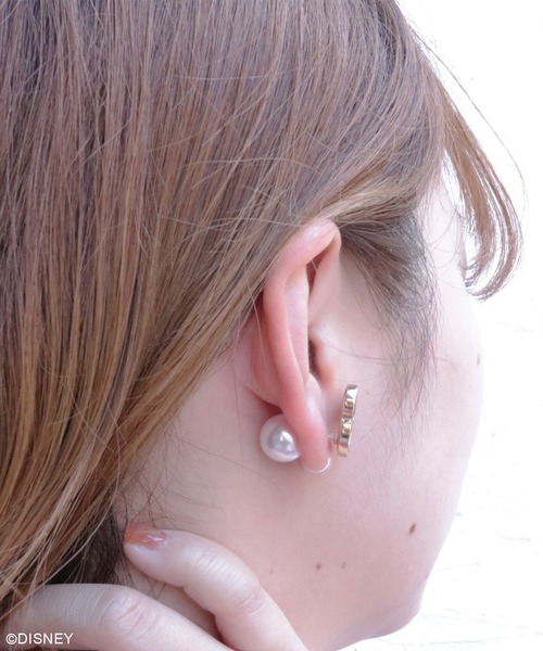 イヤリング ミッキーマウス バックパールイヤリング