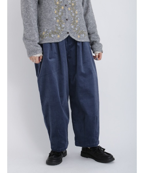 Samansa Mos2（サマンサ モスモス）の「【ETHICAL CRAFTS】リサイクルコットンコーデュロイパンツ（その他パンツ・レディース・ブラウン/キナリ/ブルー・ﾌﾘ-）」の3枚目の写真