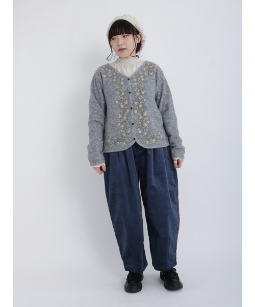 Samansa Mos2（サマンサ モスモス）の「【ETHICAL CRAFTS】リサイクルコットンコーデュロイパンツ（その他パンツ・レディース・ブラウン/キナリ/ブルー・ﾌﾘ-）」の5枚目の写真