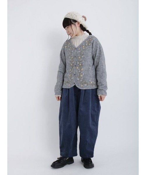 Samansa Mos2（サマンサ モスモス）の「【ETHICAL CRAFTS】リサイクルコットンコーデュロイパンツ（その他パンツ・レディース・ブラウン/キナリ/ブルー・ﾌﾘ-）」の6枚目の写真