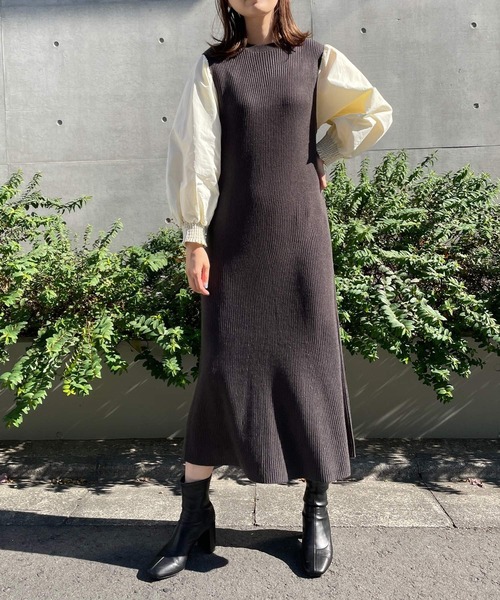 ソデフハクニットワンピース ワンピース Lowrys Farm ローリーズファーム のファッション通販 Zozotown