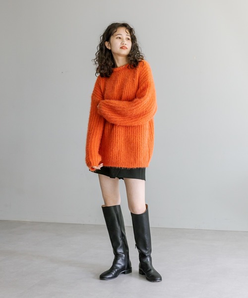 mystic（ミスティック）の「シャイニーカーディガン（カーディガン/ボレロ・レディース・ブルー/アイボリー/オレンジ・FREE）」の5枚目の写真