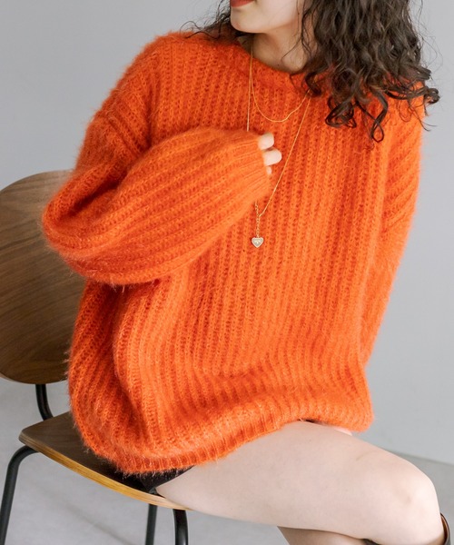 mystic（ミスティック）の「シャイニーカーディガン（カーディガン/ボレロ・レディース・ブルー/アイボリー/オレンジ・FREE）」の13枚目の写真