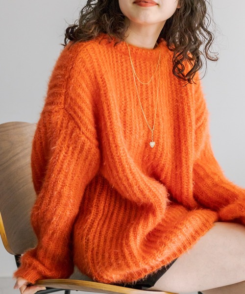 mystic（ミスティック）の「シャイニーカーディガン（カーディガン/ボレロ・レディース・ブルー/アイボリー/オレンジ・FREE）」の14枚目の写真