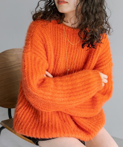 mystic（ミスティック）の「シャイニーカーディガン（カーディガン/ボレロ・レディース・ブルー/アイボリー/オレンジ・FREE）」の17枚目の写真