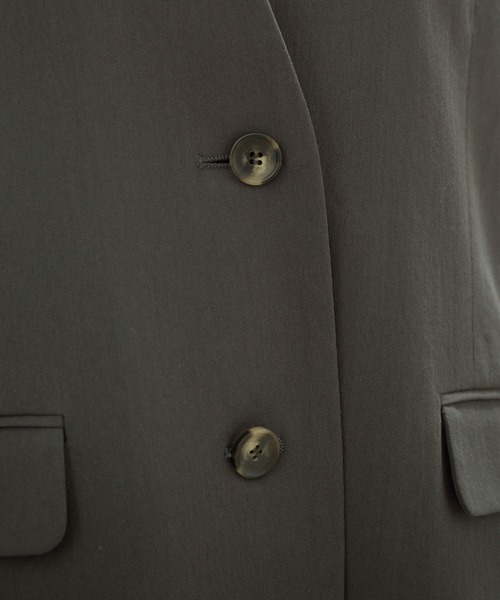 【セットアップ対応・WEB限定】Vネックノーカラージレ/ベスト