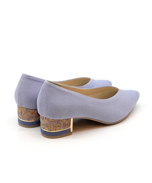 Sugar Sugar（シュガーシュガー）の「【SUGAR SUGAR シュガーシュガー】ポインテッドトゥデザインヒールパンプス（パンプス・レディース・ブルー/アイボリー/ブラック/イエロー・S/M/L/LL）」の12枚目の写真