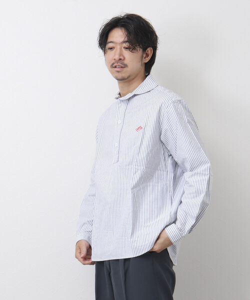 DANTON(ダントン)の「【DANTON/ダントン】ROUND COLLAR P.O SHIRT L/S TRD 丸襟シャツ(シャツ/ブラウス・メンズ・ブルー系その他/グレー系その他・42/38/40/44)」の4枚目の写真