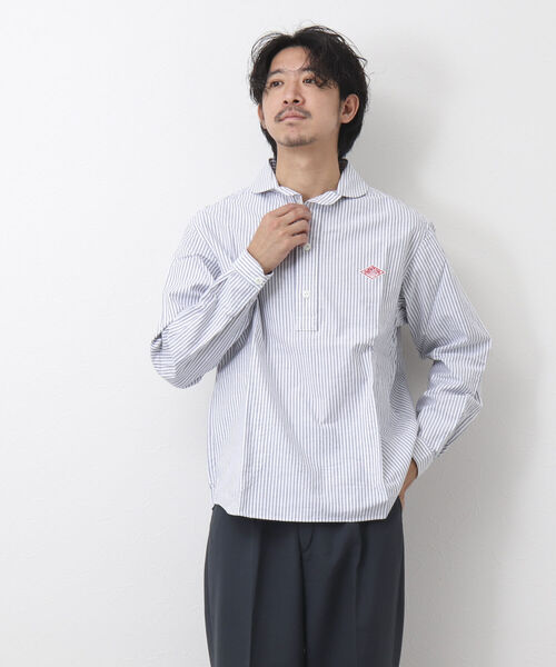 DANTON(ダントン)の「【DANTON/ダントン】ROUND COLLAR P.O SHIRT L/S TRD 丸襟シャツ(シャツ/ブラウス・メンズ・ブルー系その他/グレー系その他・42/38/40/44)」の5枚目の写真