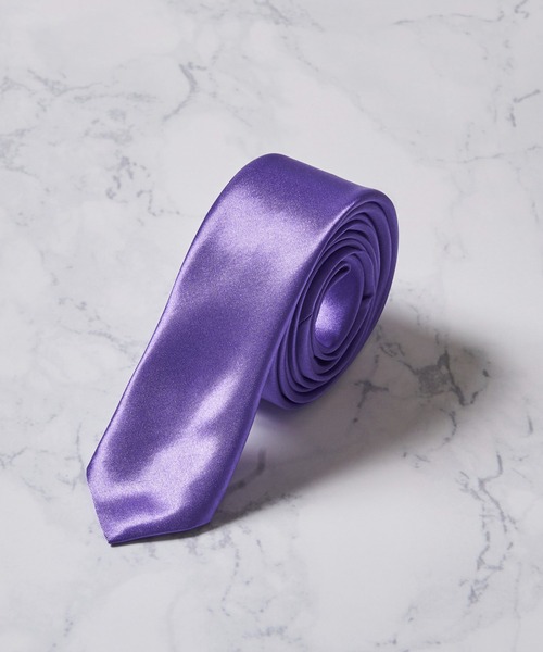 ADPOSION（アドポーション）の「ソリッドカラー アセテートナロータイ（ネクタイ・メンズ・グリーン/パープル/ブラック/ブルー/ネイビー/ホワイト/シルバー/ワインレッド/グレー・FREE）」の7枚目の写真