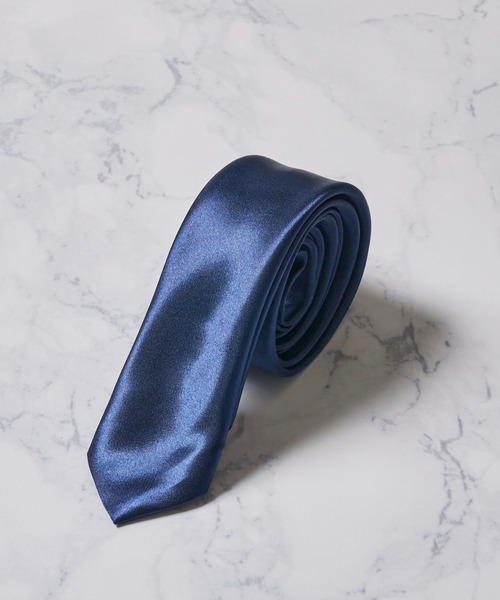 ADPOSION（アドポーション）の「ソリッドカラー アセテートナロータイ（ネクタイ・メンズ・グリーン/パープル/ブラック/ブルー/ネイビー/ホワイト/シルバー/ワインレッド/グレー・FREE）」の6枚目の写真
