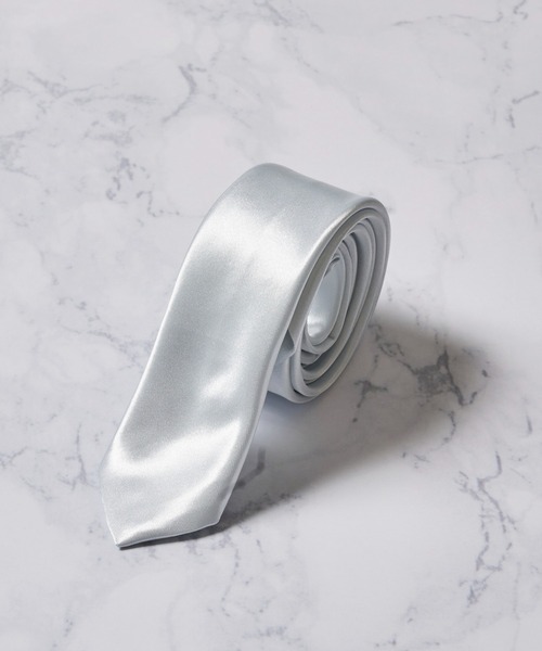 ADPOSION（アドポーション）の「ソリッドカラー アセテートナロータイ（ネクタイ・メンズ・グリーン/パープル/ブラック/ブルー/ネイビー/ホワイト/シルバー/ワインレッド/グレー・FREE）」の9枚目の写真