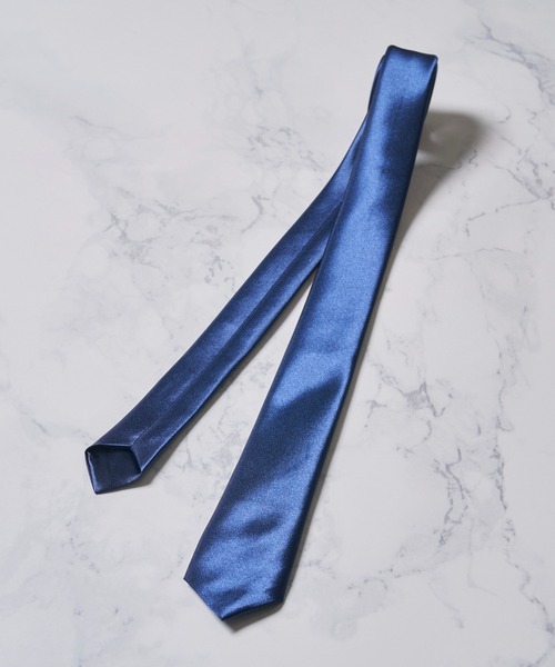 ADPOSION（アドポーション）の「ソリッドカラー アセテートナロータイ（ネクタイ・メンズ・グリーン/パープル/ブラック/ブルー/ネイビー/ホワイト/シルバー/ワインレッド/グレー・FREE）」の14枚目の写真