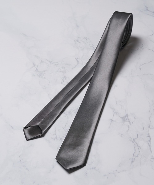 ADPOSION（アドポーション）の「ソリッドカラー アセテートナロータイ（ネクタイ・メンズ・グリーン/パープル/ブラック/ブルー/ネイビー/ホワイト/シルバー/ワインレッド/グレー・FREE）」の12枚目の写真