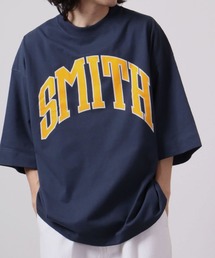 Sunny Smith（サニースミス）の「Sunnysmith 11.6ウルトラヘビーオンス Heavy Smith School Logo SS 半袖Tシャツ（Tシャツ/カットソー）」