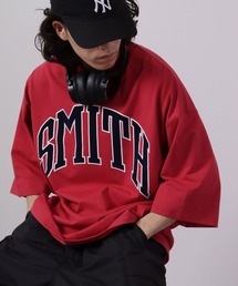 Sunny Smith（サニースミス）の「Sunnysmith 11.6ウルトラヘビーオンス Heavy Smith School Logo SS 半袖Tシャツ（Tシャツ/カットソー）」
