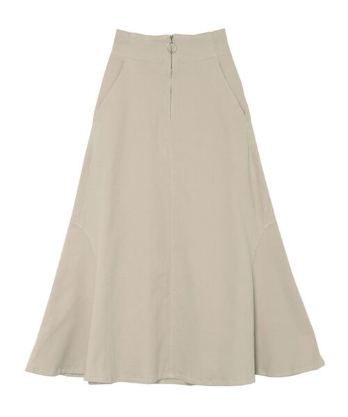 CIMARRON（シマロン）の「【CIMARRON】フロントZIPフレアースカート（スカート・レディース・チャコールグレー/ベージュ・SMALL/MEDIUM）」の4枚目の写真