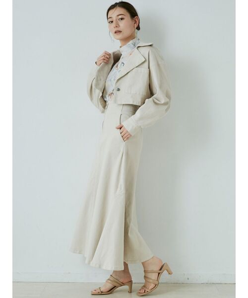 CIMARRON（シマロン）の「【CIMARRON】フロントZIPフレアースカート（スカート・レディース・チャコールグレー/ベージュ・SMALL/MEDIUM）」の21枚目の写真